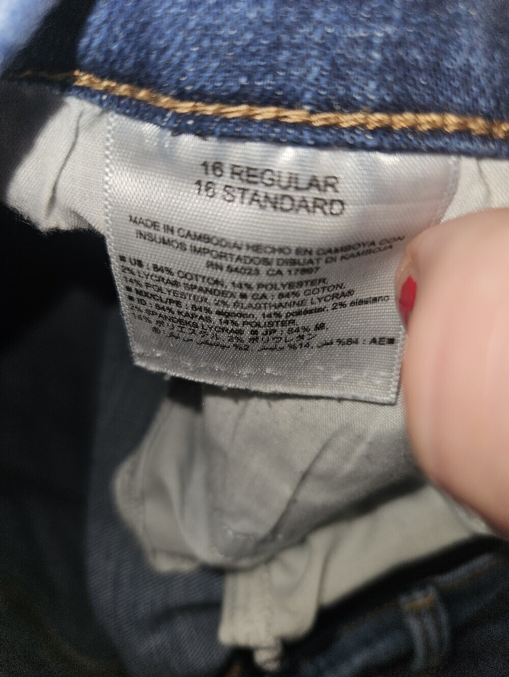 Old Navy Womans Old Navy Curvy Mid Rise Jeans Size 16 - Picture 12 of 12